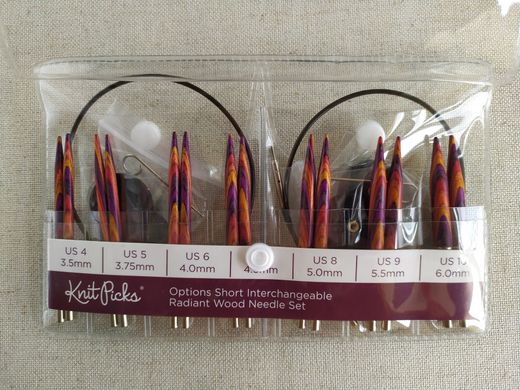 Набор укороченных съемных спиц Knit Picks Radiant Wood