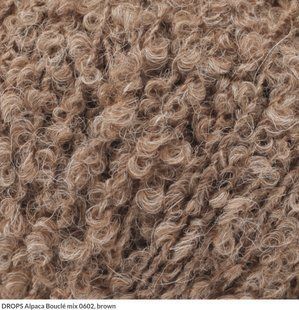 DROPS Alpaca Boucl&eacute;, Коричневый, 0602