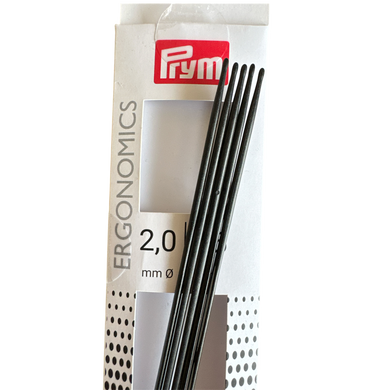 Шкарпеткові карбонові спиці Prym, 15 см, 2,0 мм