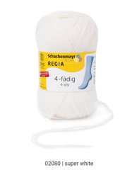 Regia 4-ply 50 грамм, Белый, 02080