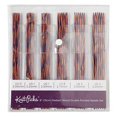Набор чулочных спиц Knit Picks Radiant Wood, 15 см